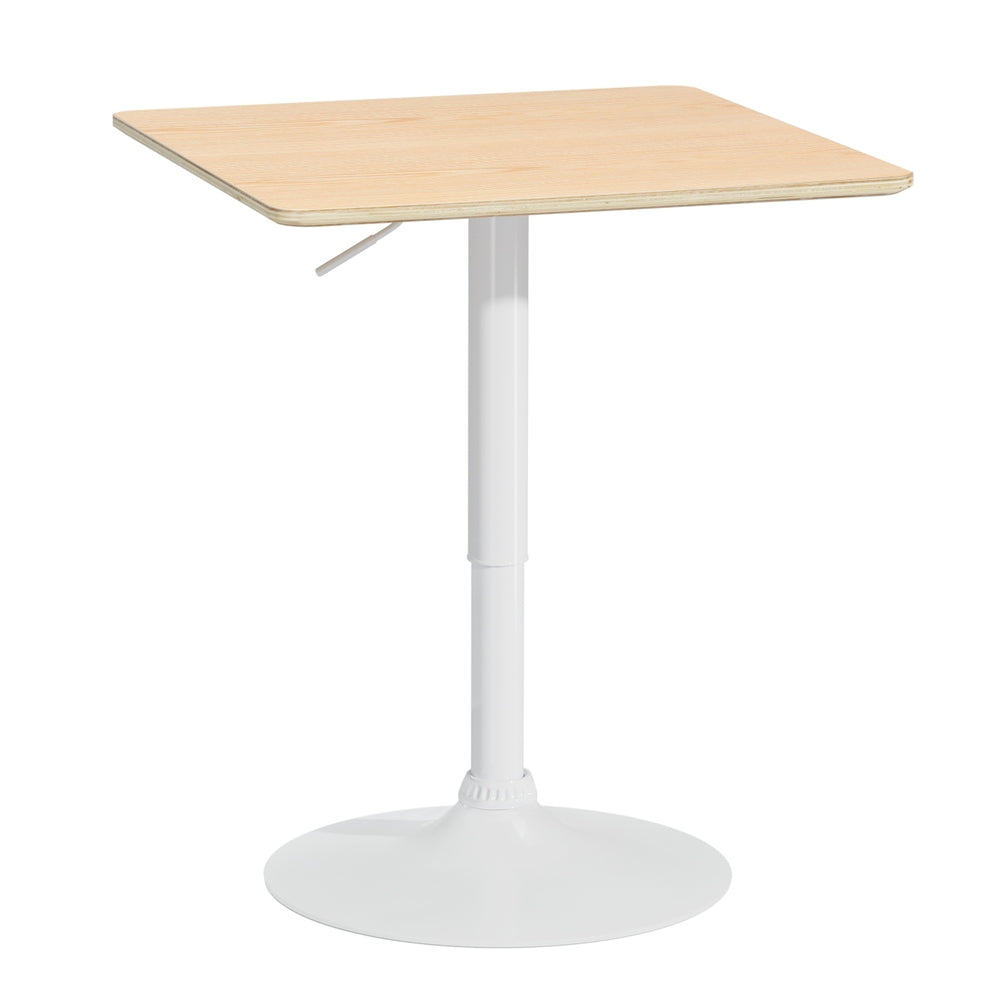 Bar Table Swivel Base Gas Lift Counter Dining Table 60CM Square Pine