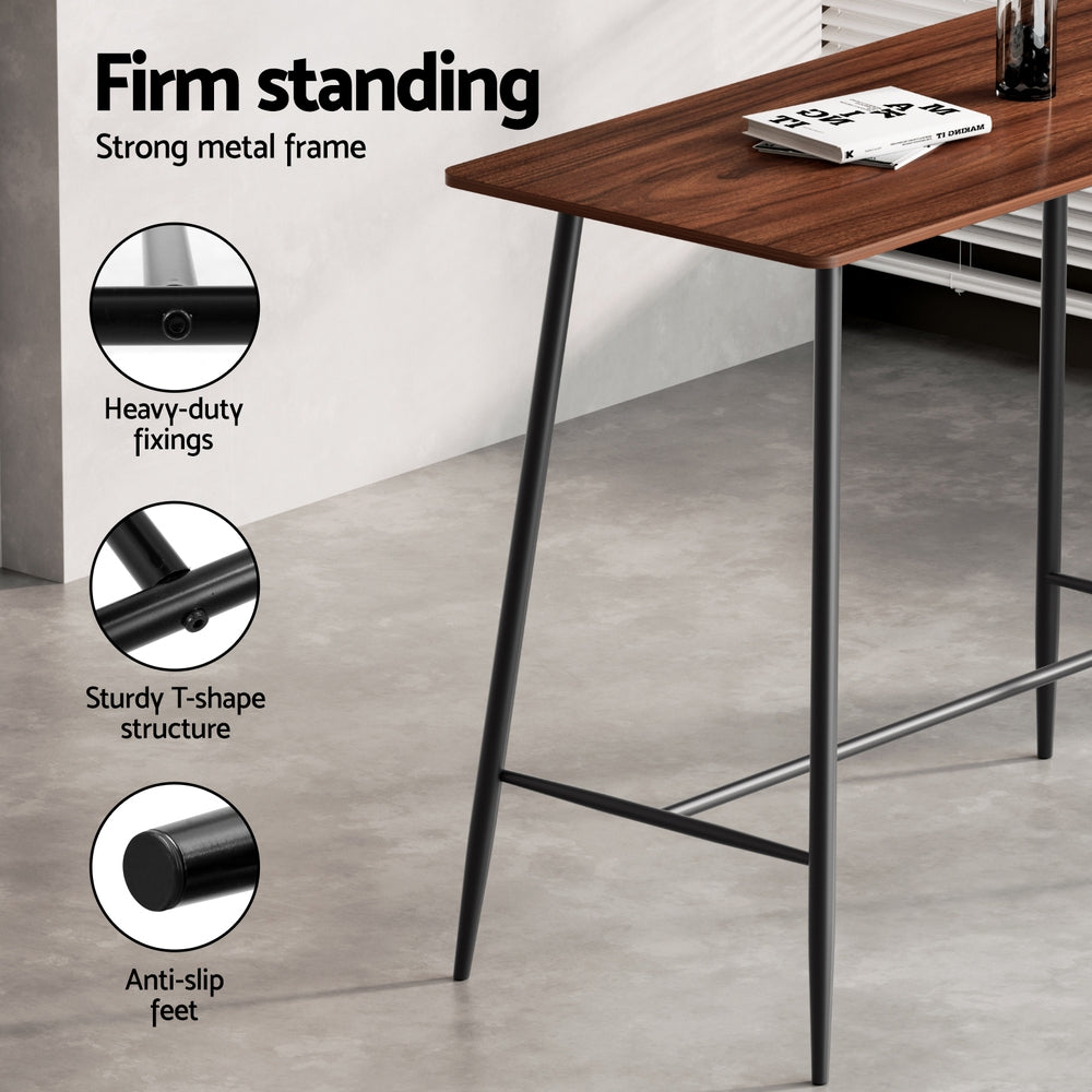 Callan Wood Bar Table and Stool Set – Natural – Set of 4