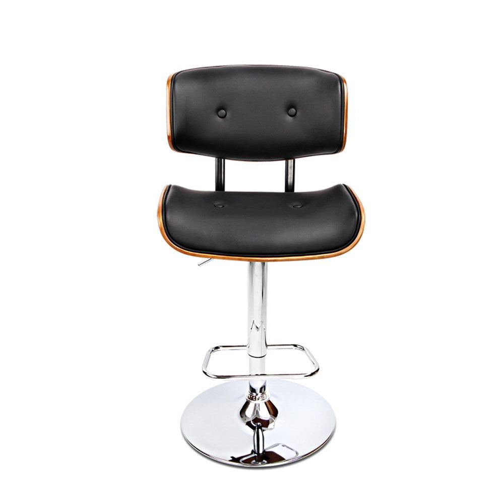 Dorian Wooden Gas Lift Bar Stool – Black
