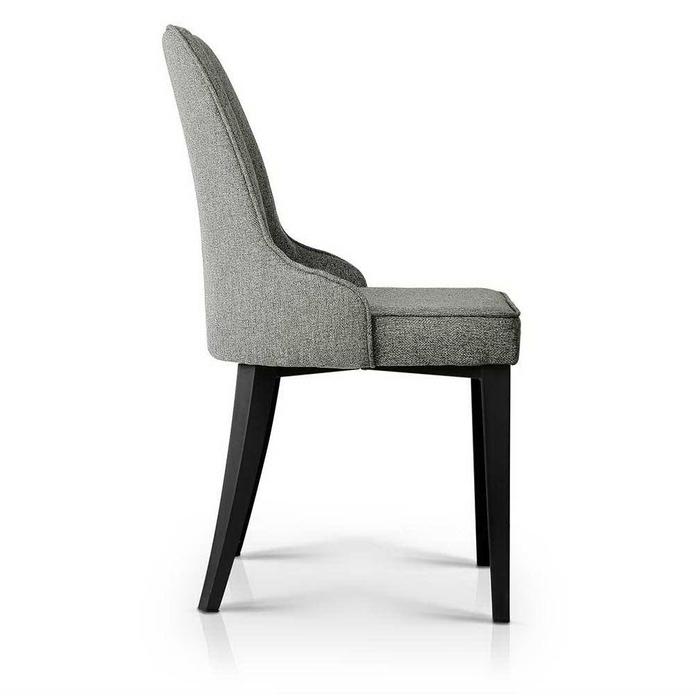 Tempo Fabric Dining Chairs – Grey – Set of 2