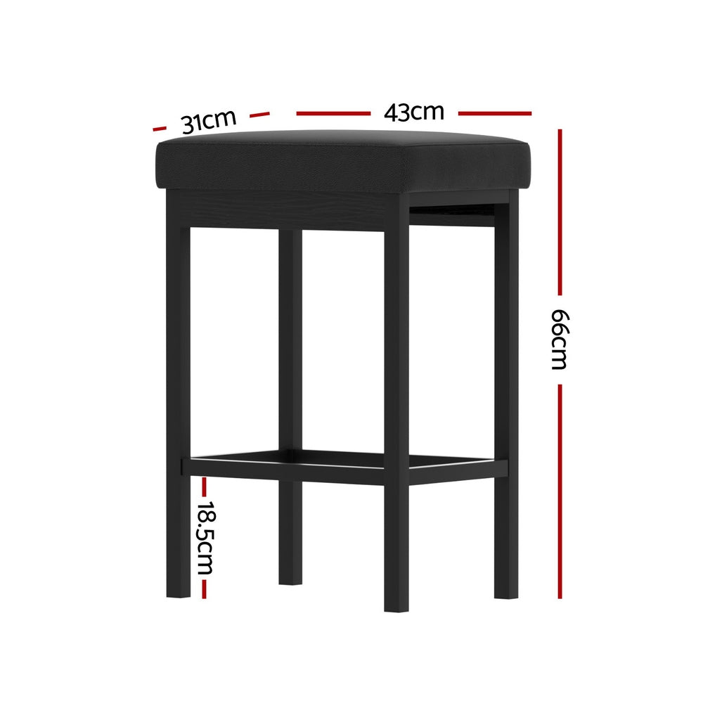 Haven Metal Bar Stools – Black – Set of 4