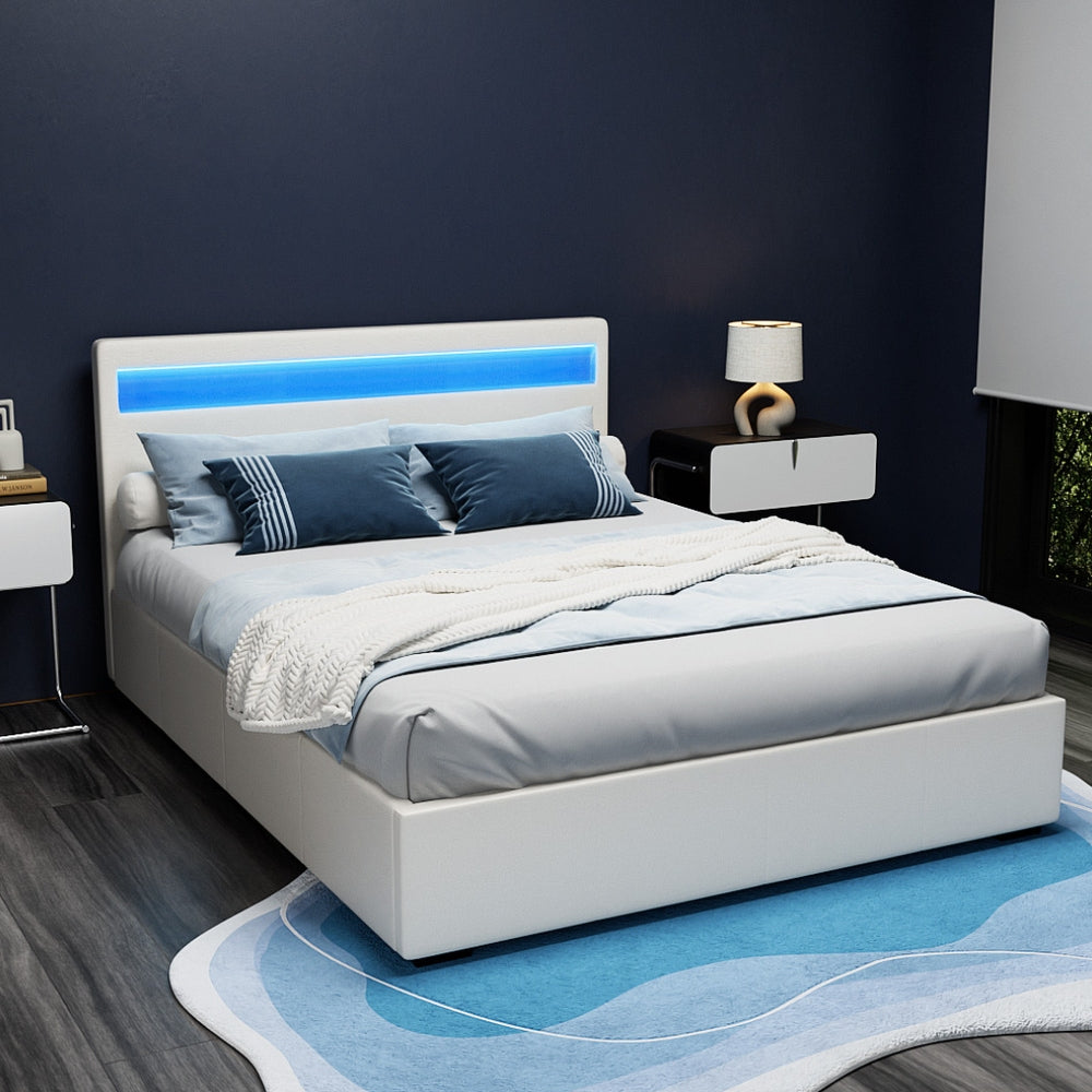 Summit Queen Bed Base – White – Queen