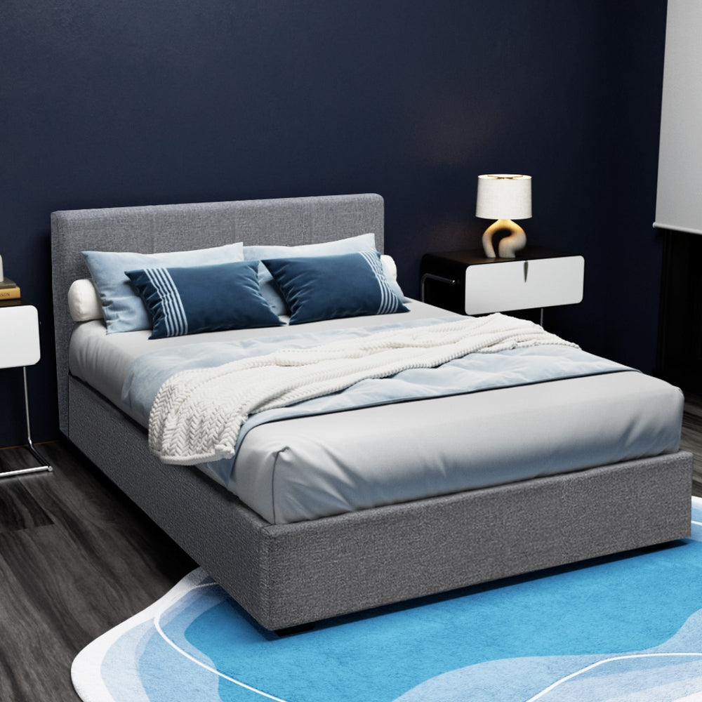 Nino Gas Lift Bed Frame – Grey – Double