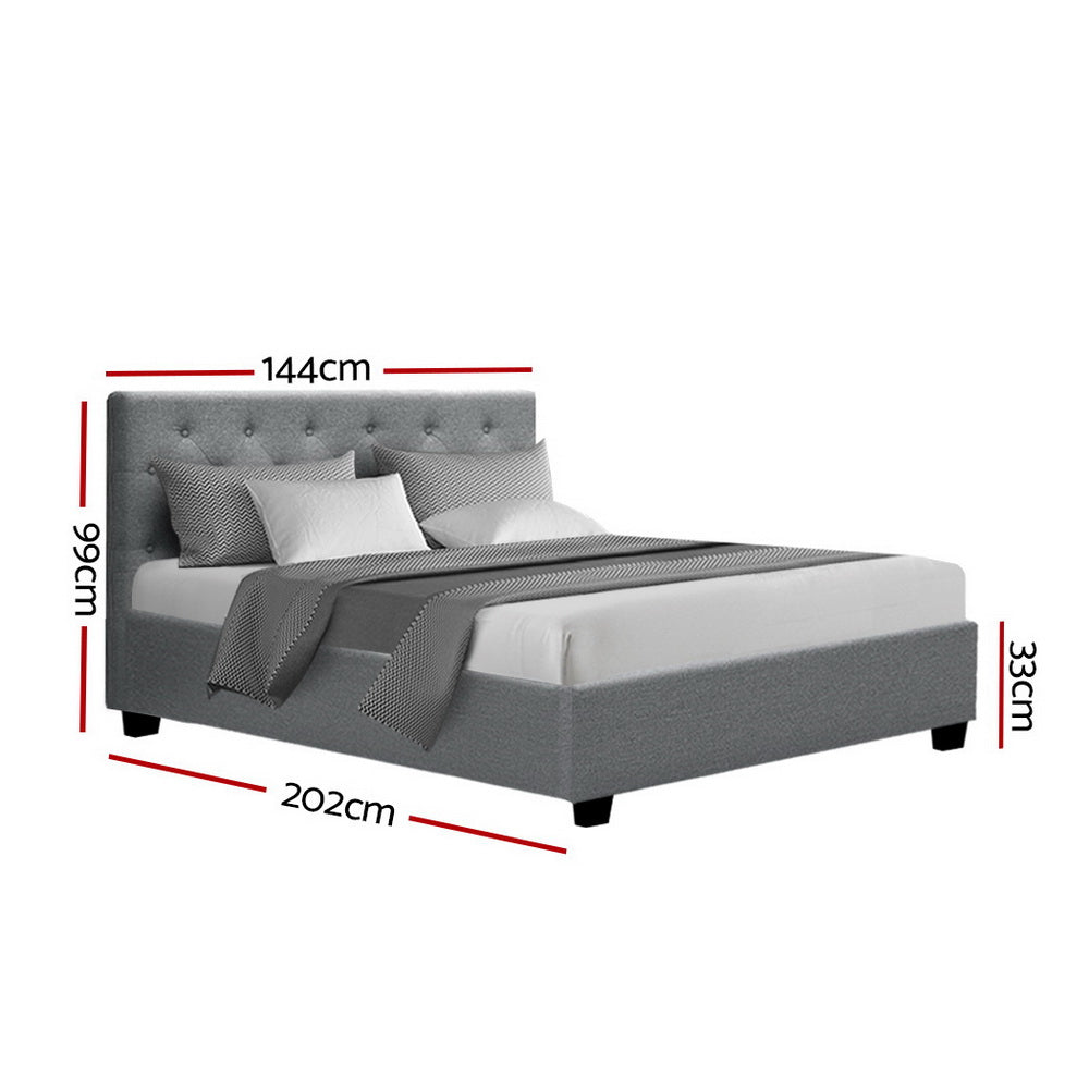Porter Tufted Bed Head – Brown – Double