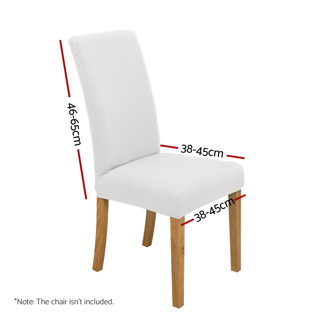 Stretch Spandex Chair Covers – White – Set of 6