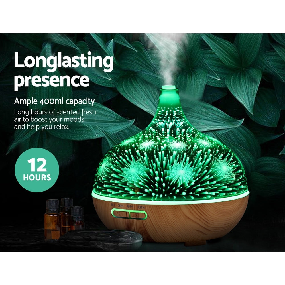 Kairo Glass Aroma Diffuser – White – 400ml
