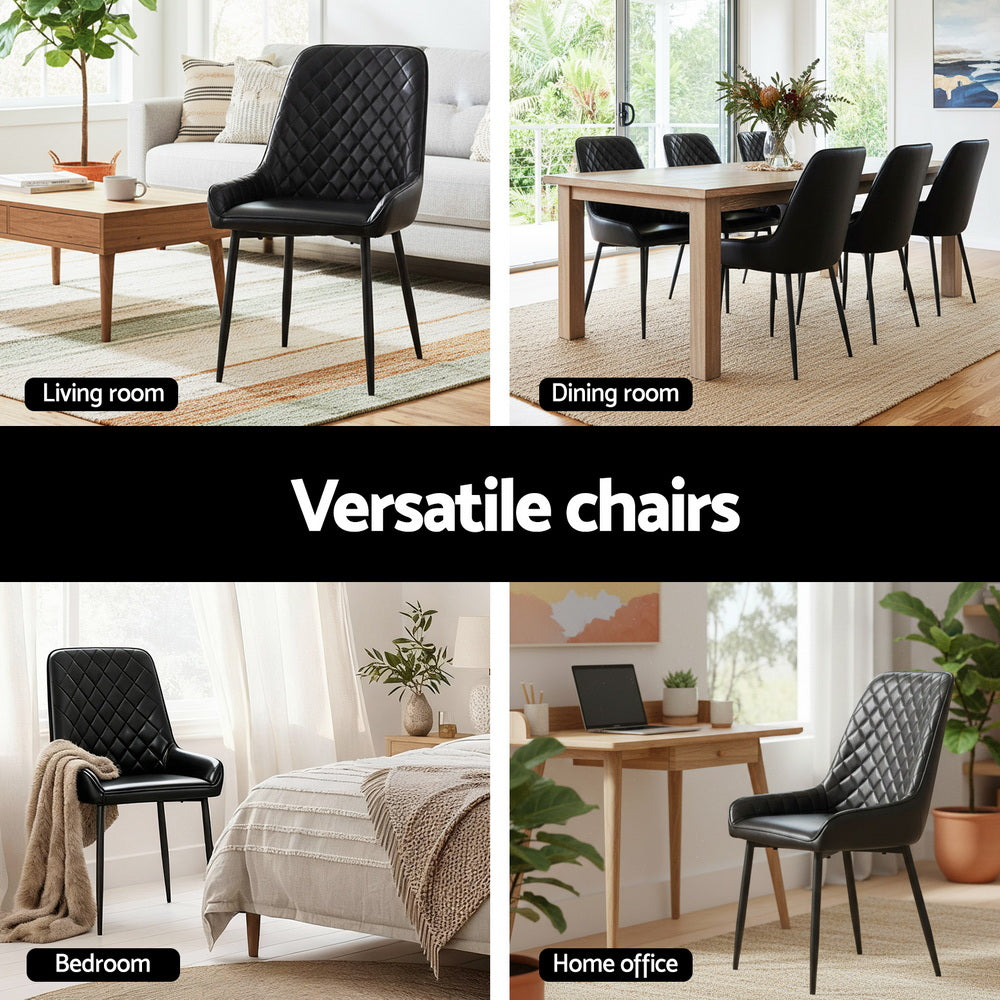 Cove Retro Dining Chairs – Black – Set of 4