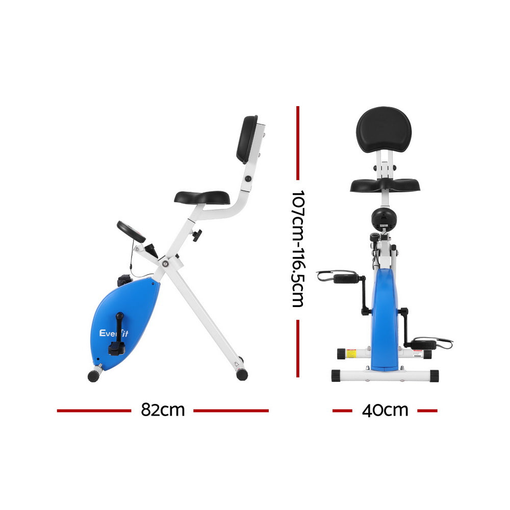 Colton Folding Exercise Bike – Black – 100 kg Capacity
