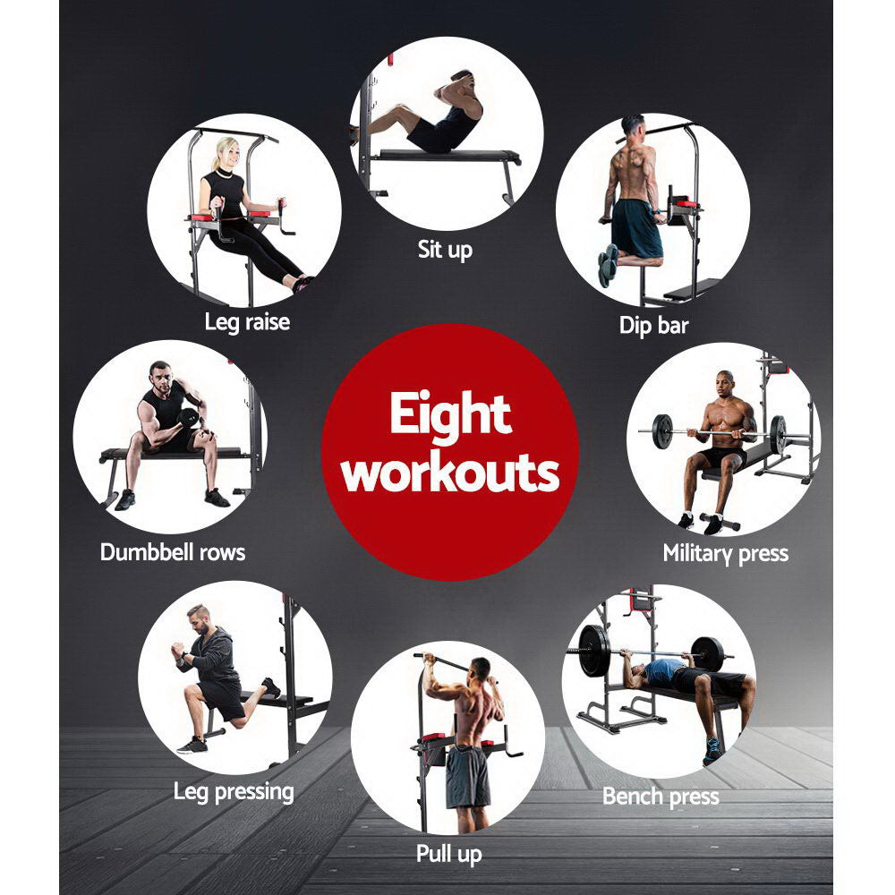 Harlow Multi-Function Gym Station – Black – 8-in-1
