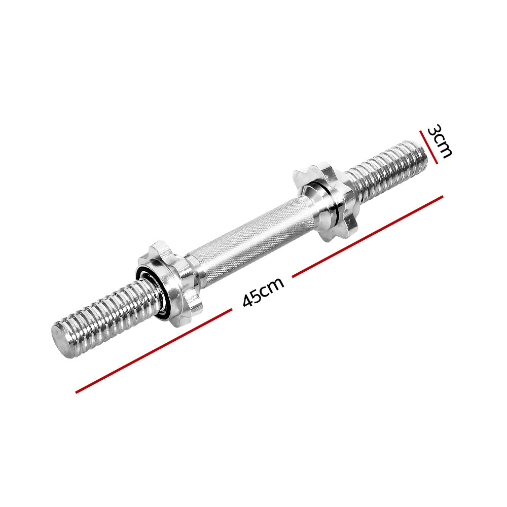 Everfit Dumbbell Bars – Chrome – 45 cm – Set of 2