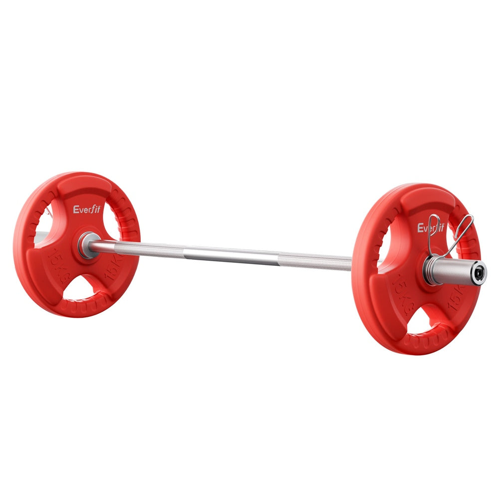Titan Olympic Training Barbell Set – Red – 36kg