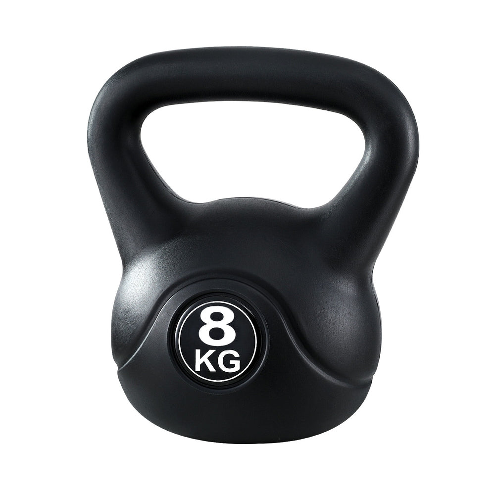 Nova 8kg Kettlebell Set Weight Lifting Bench Dumbbells Kettle Bell Gym Home