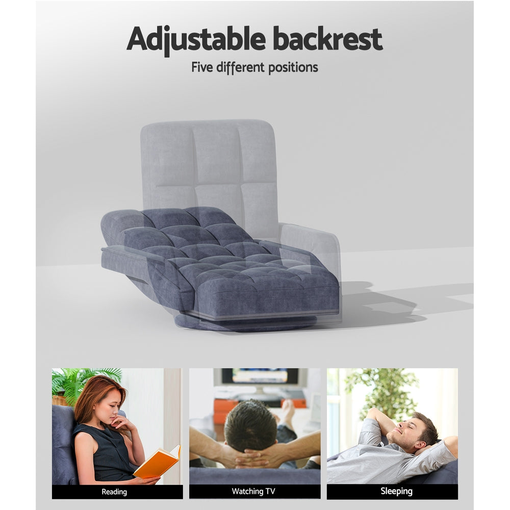 Marston Floor Lounge Chair – Charcoal – Swivel