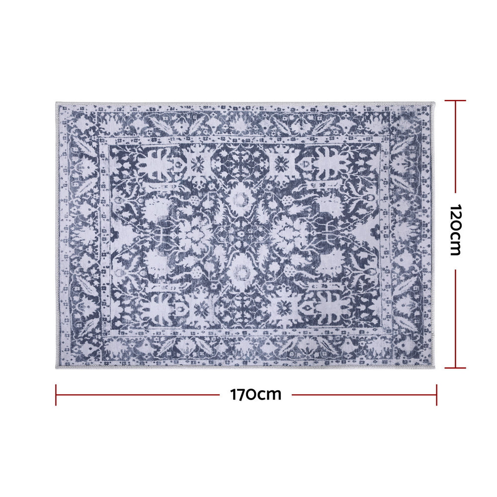 Kairo Velvet Floor Rug – Grey – 120 x 170 cm