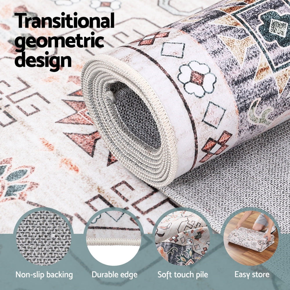Meridian Transitional Washable Rug – Beige / Cream – 160 × 230 cm