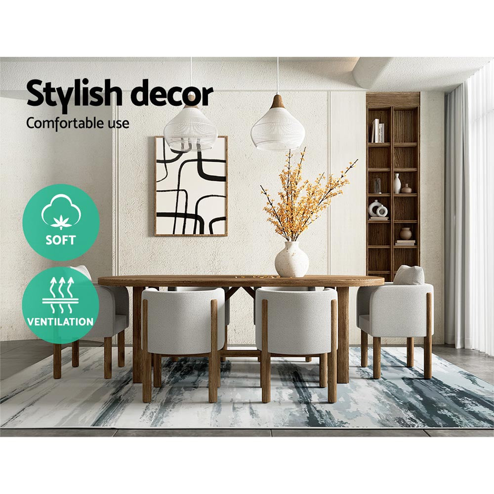 Nile Modern Rug – Beige/Grey – 200 x 290 cm