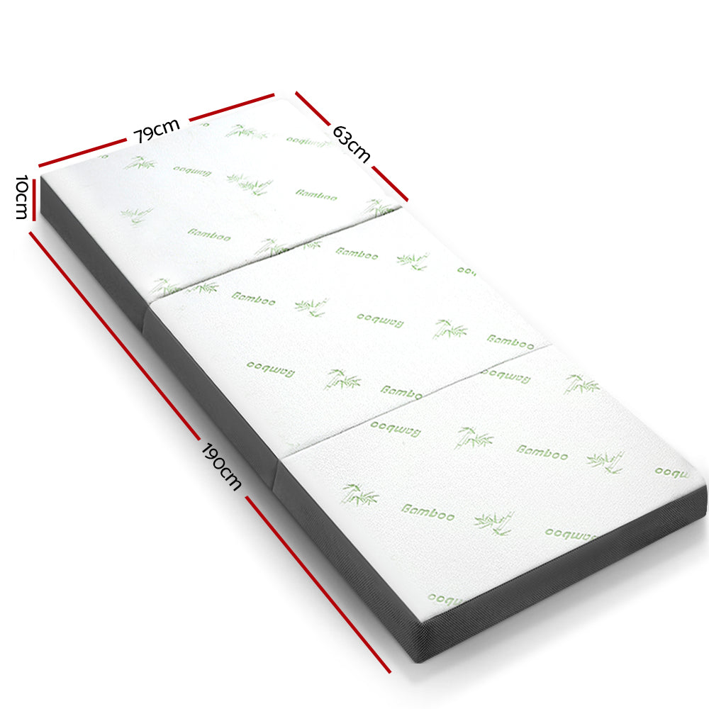 Serene Folding Memory Foam Mattress – Black – Kids