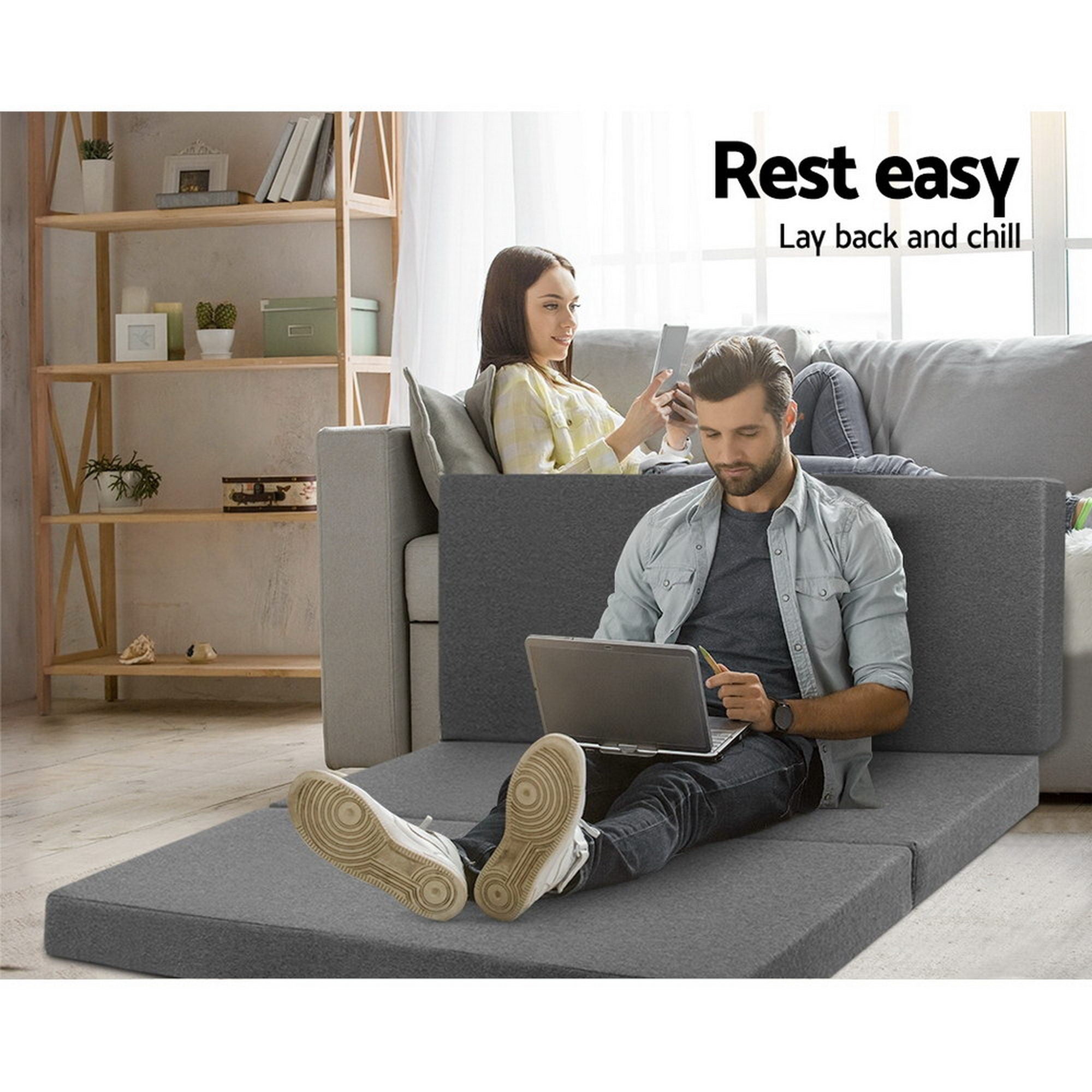 Verto Foldable Foam Mattress – Grey – Double