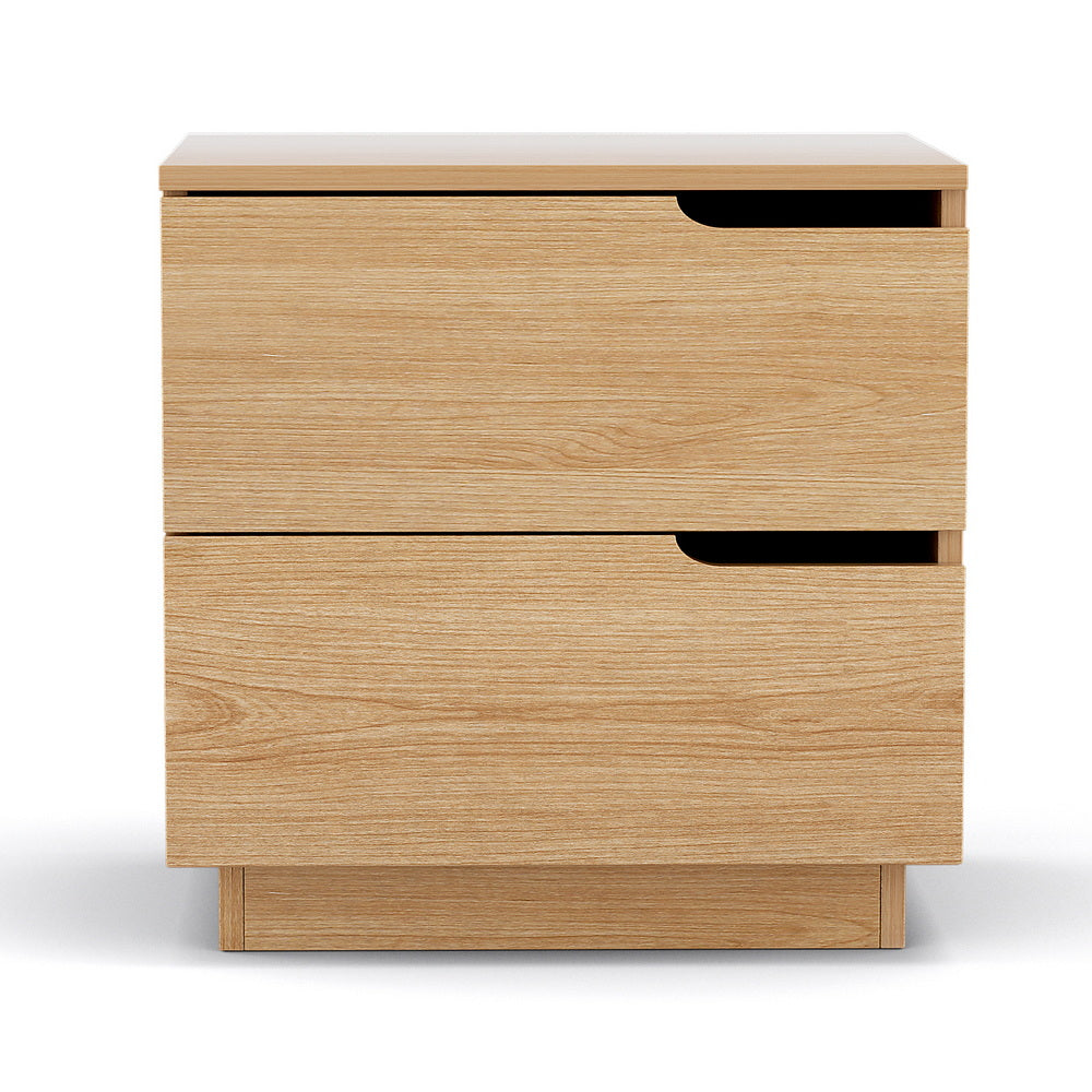 Keller Bedside Table – Pine – 2 Drawers