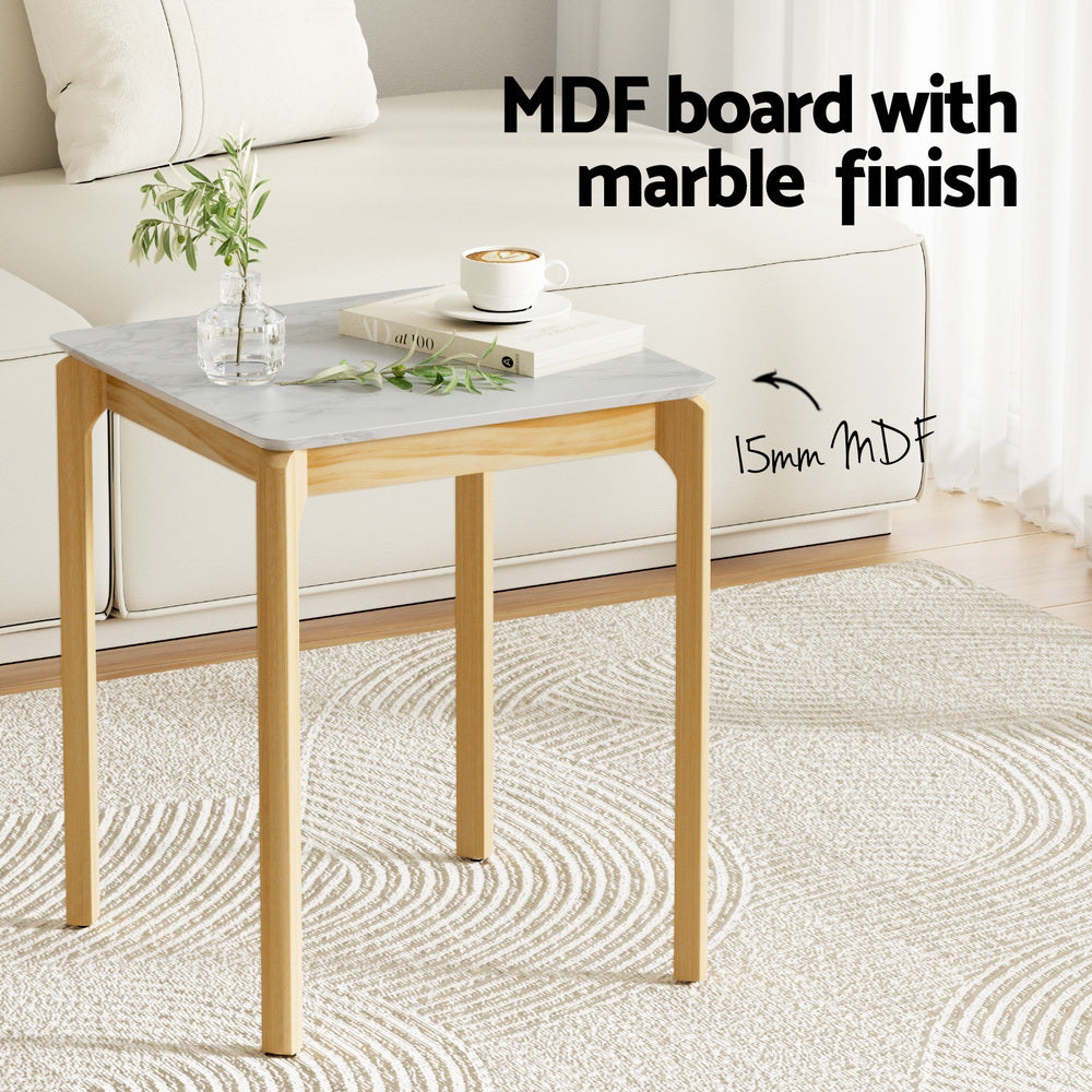 Palermo Coffee Table – White – 45 cm