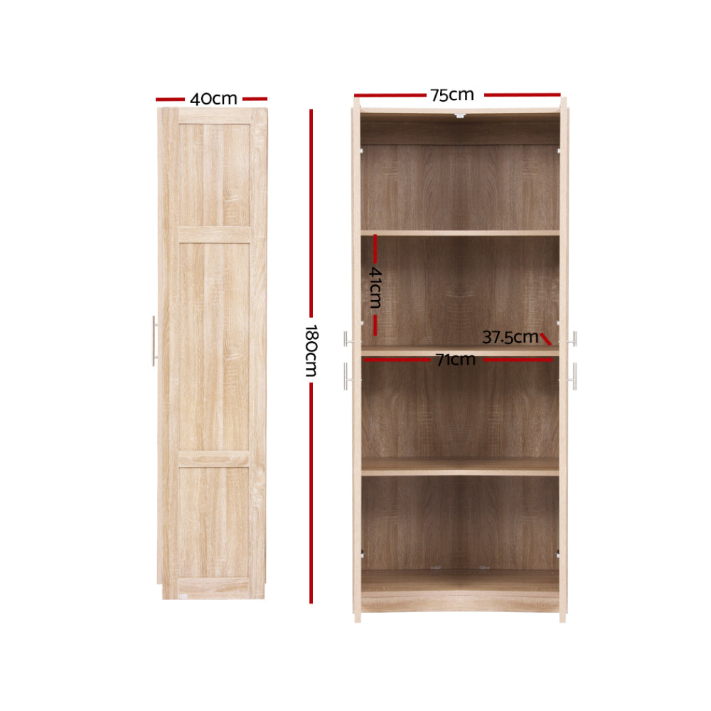 Alderon Tall Storage Cabinet – Pine – 180 cm