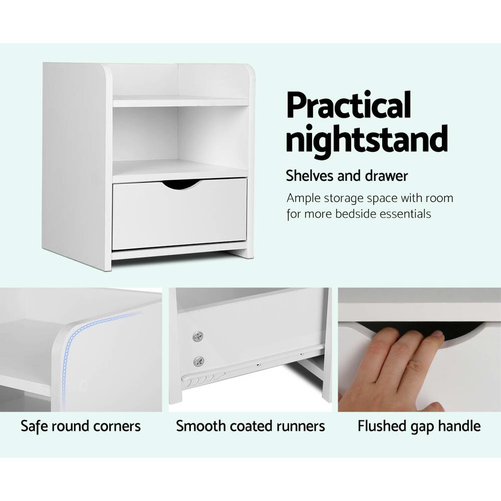 Togo Bedside Table – White