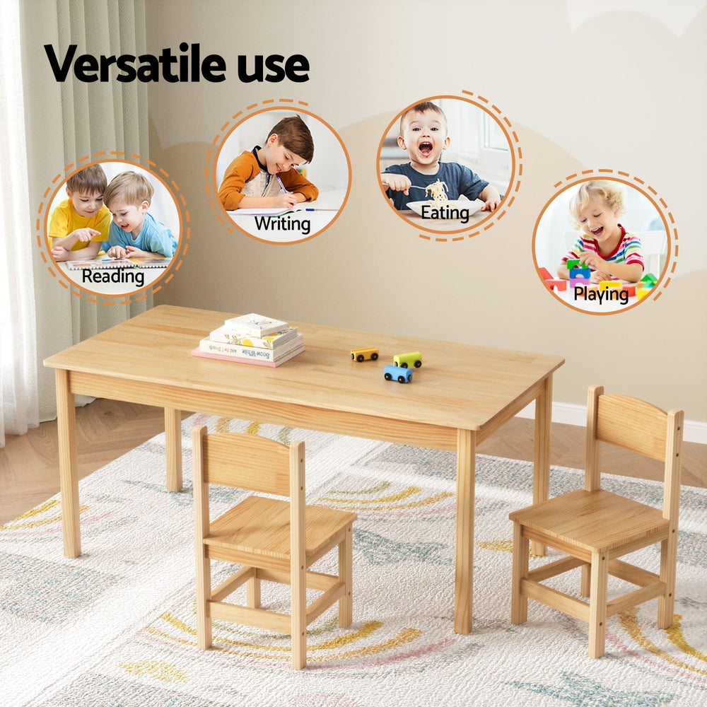 Atlas Kids Table & Chairs Set – Natural – Set of 2 Chairs