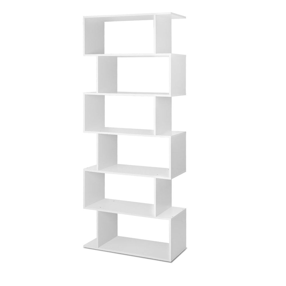 Cascade 6-Tier Display Shelf – White – 192 cm
