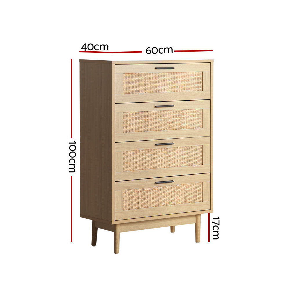 Fiora 4 Drawer Tallboy – Pine – Standard
