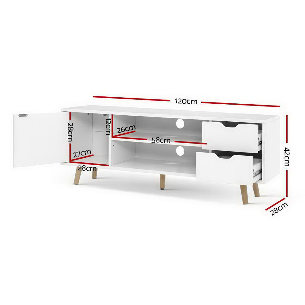 Nordic TV Unit – White – 120 cm