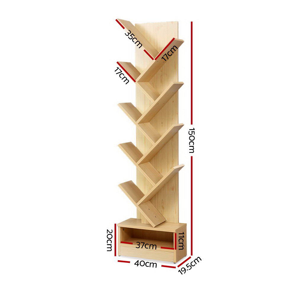 Arbor Tree Bookshelf – Brown / Wood – 9 Tier