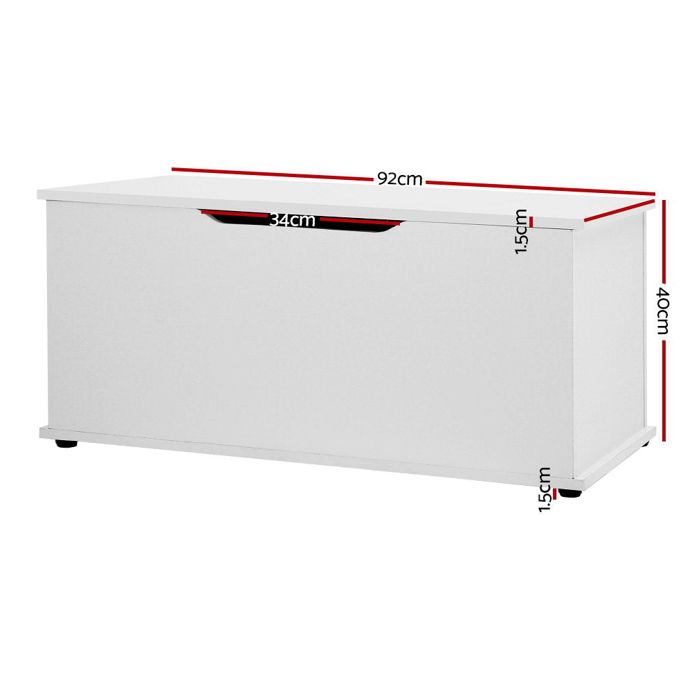 Hudson Kids Storage Toy Box – White – 92 cm