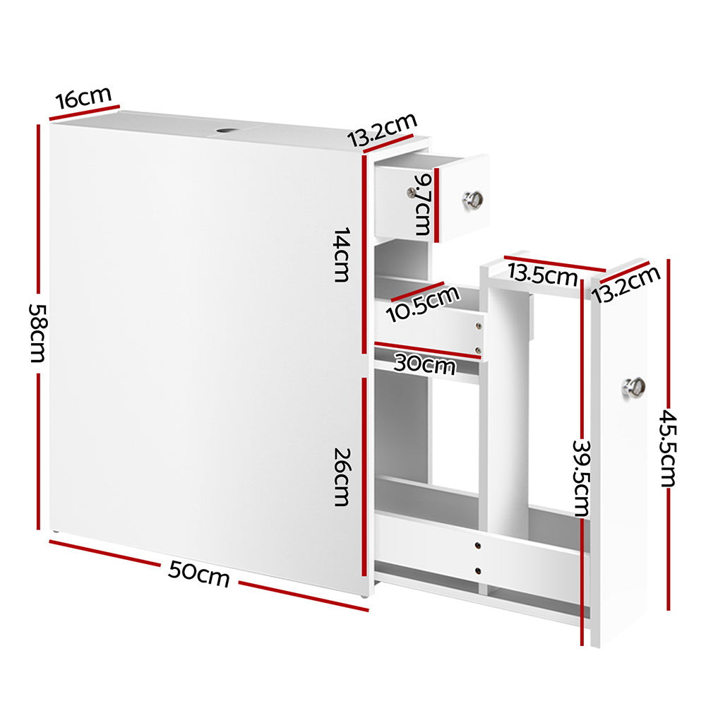 Serene Bathroom Storage Cabinet – White – Standard