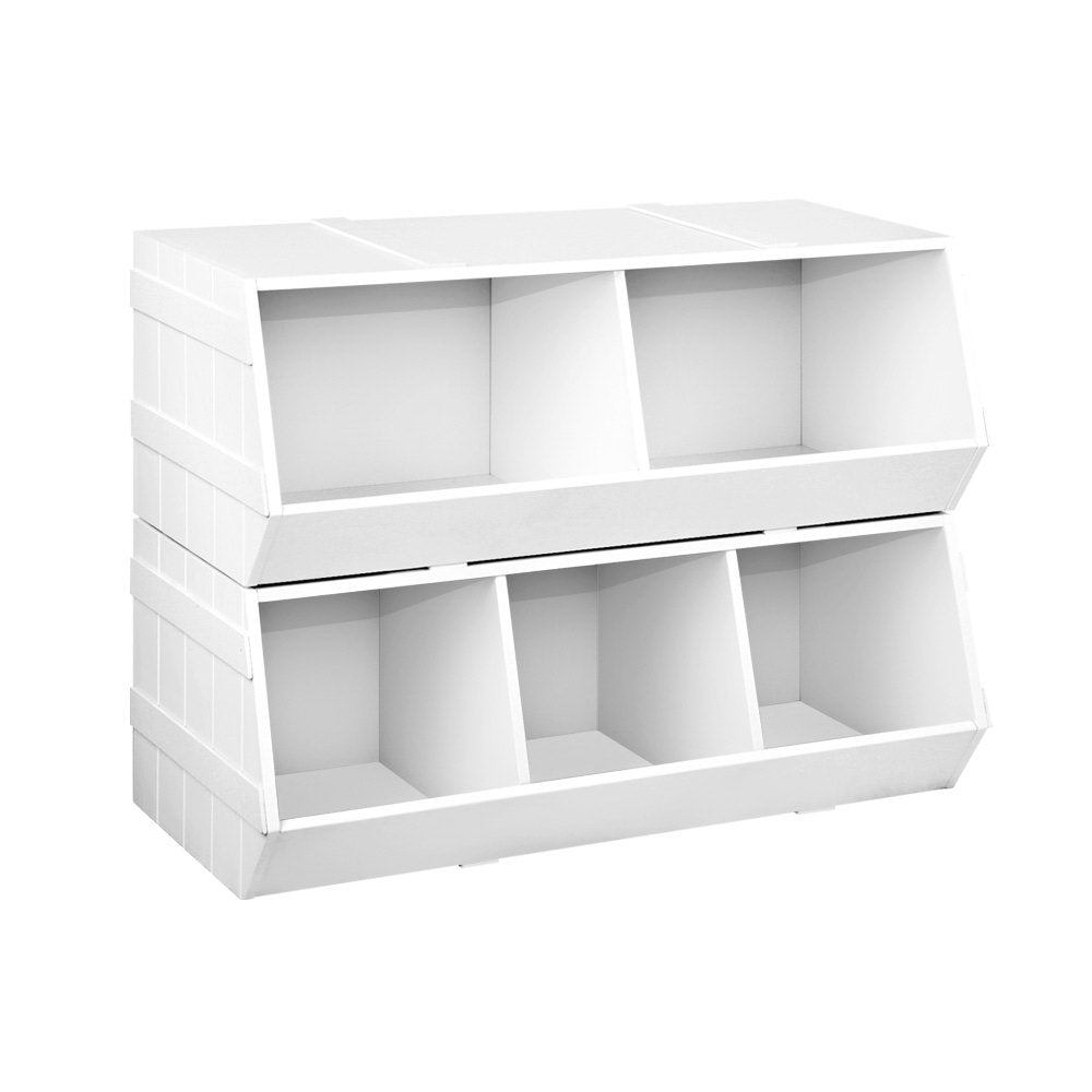 Kaleo Stackable Toy Storage – White