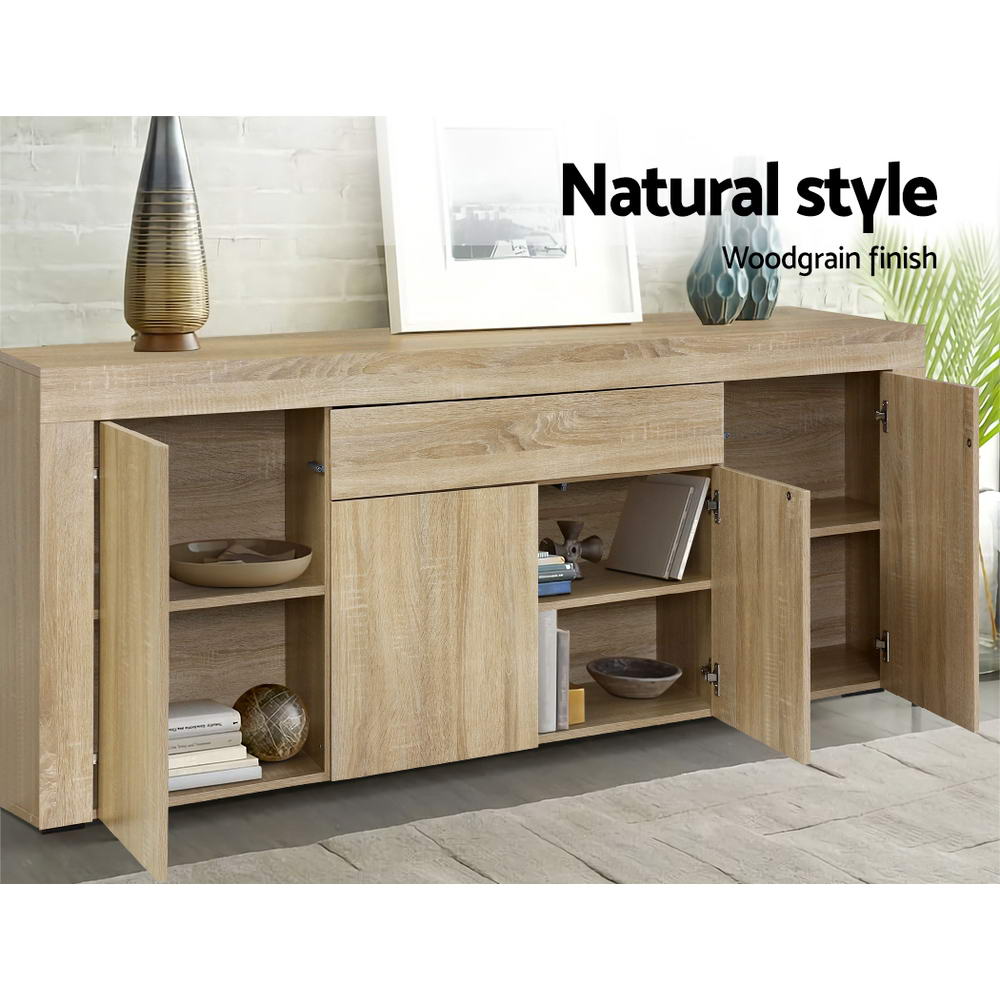 Callan Sideboard Buffet Cabinet – Oak Finish – 180 cm
