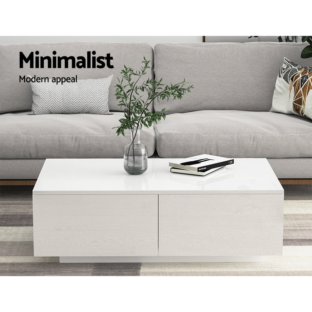 Trevi Coffee Table – White – 95 cm