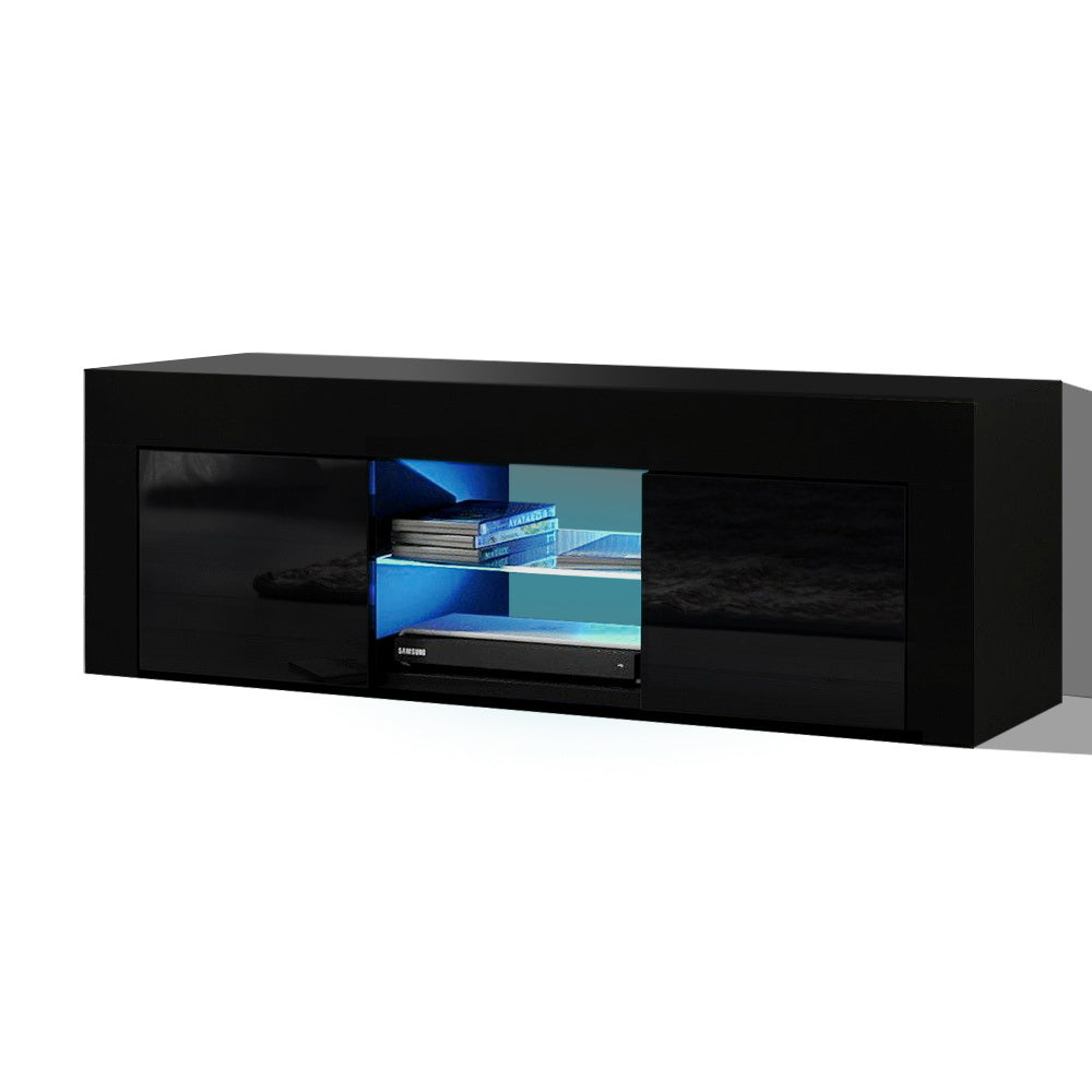 Angus LED Entertainment Unit – Black – 130 cm