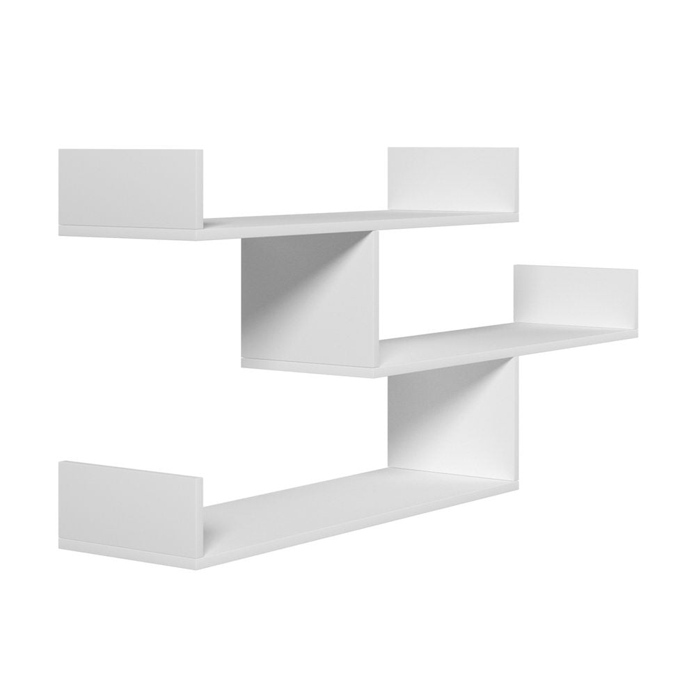 Talia 3-Tier Floating Wall Shelf – White – 120 cm