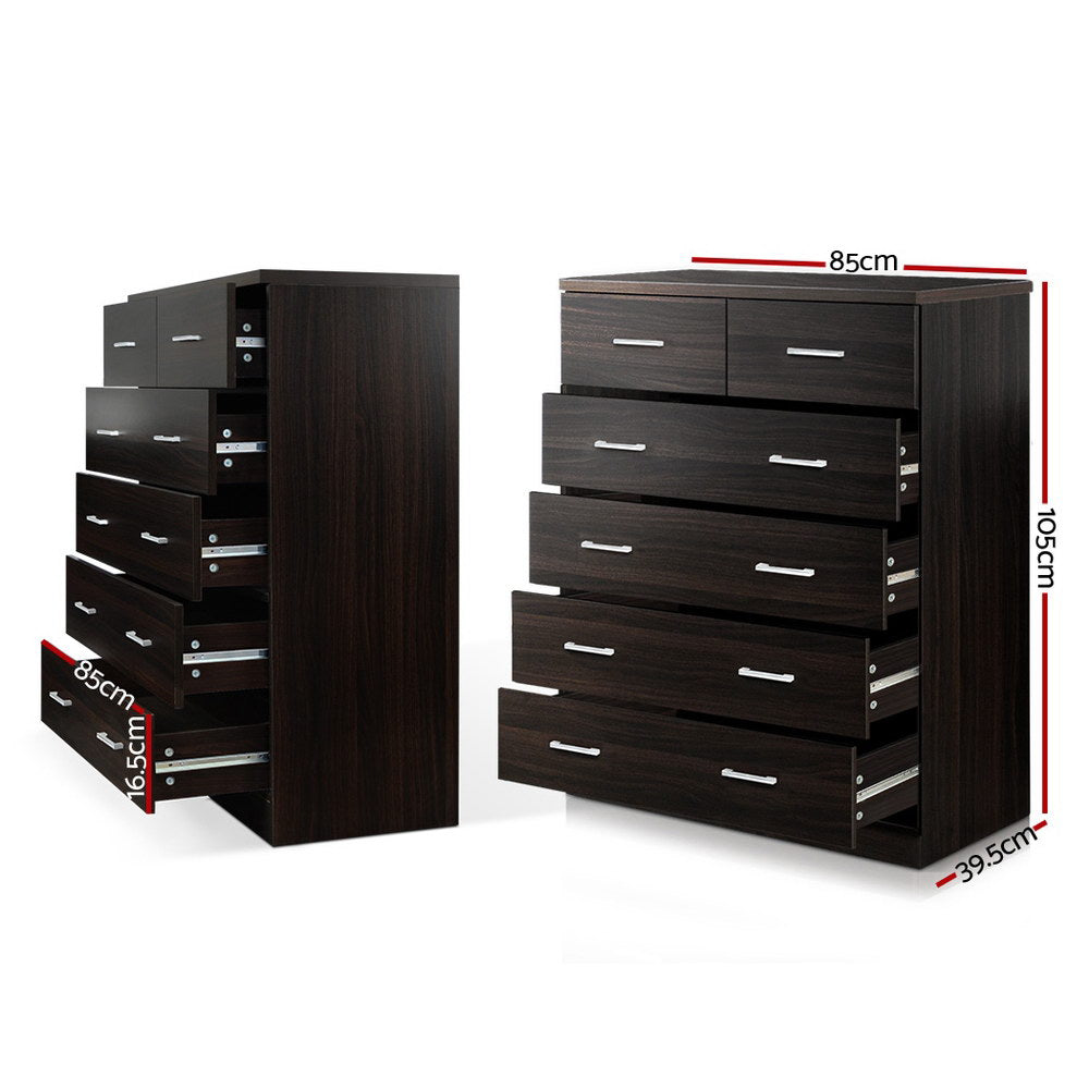 Harmon 6-Drawer Tallboy – Walnut – Large
