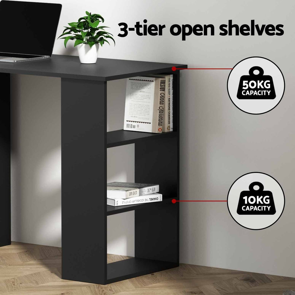Breton Computer Desk – Black – 120 cm