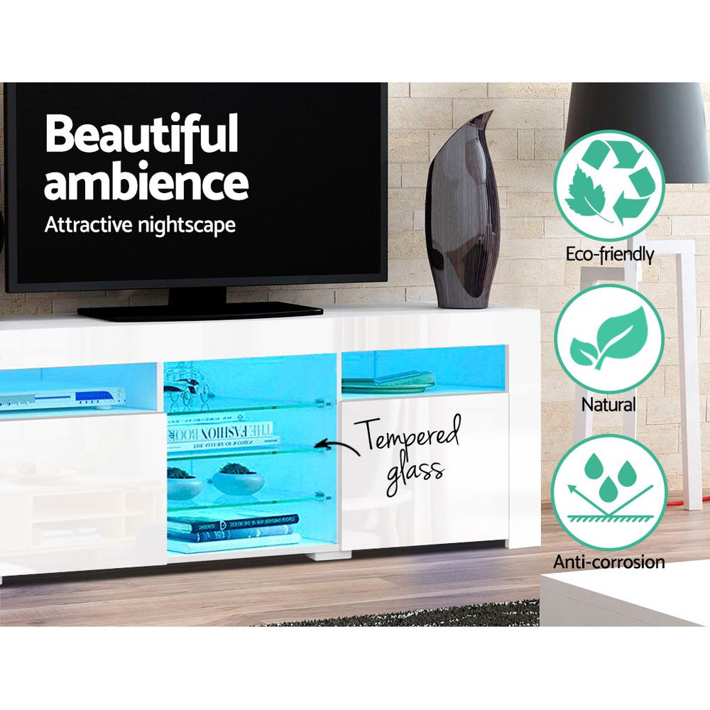 Telford LED TV Cabinet – White – 180 cm