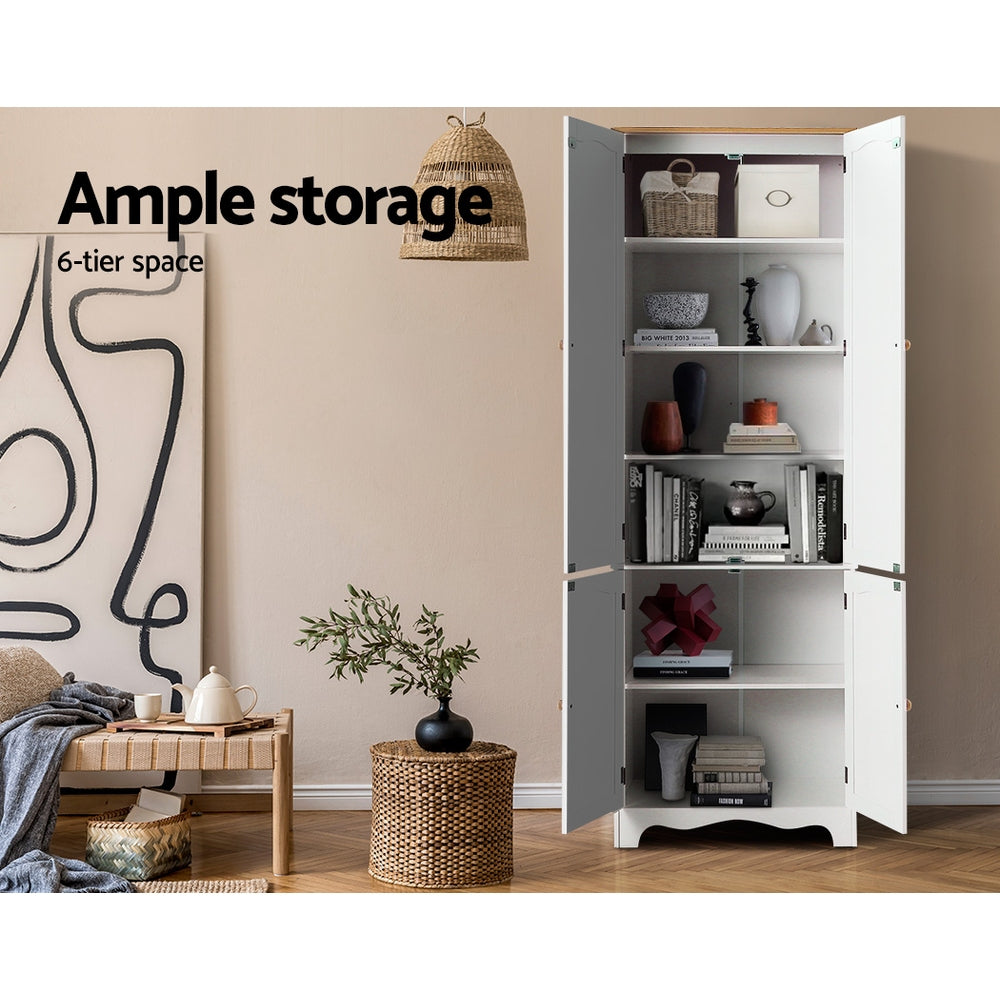 Hudson Sideboard Buffet Cabinet with 4 Doors – White