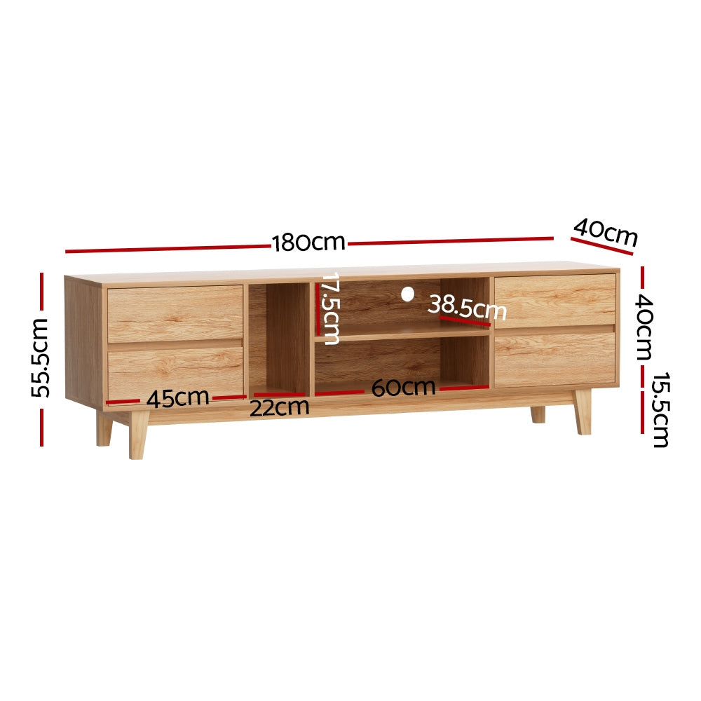 Aspen Entertainment Unit TV Stand – Pine – 180 cm