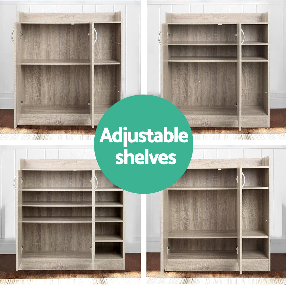 Preston 2-Door Shoe Cabinet – Wood Finish