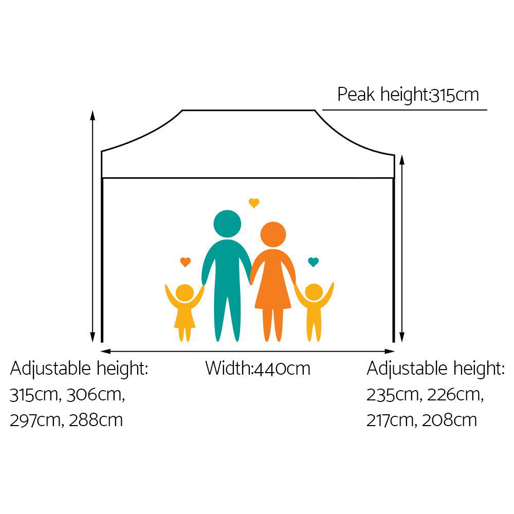 Nara Pop-Up Outdoor Gazebo – White – 3 × 4.5 m