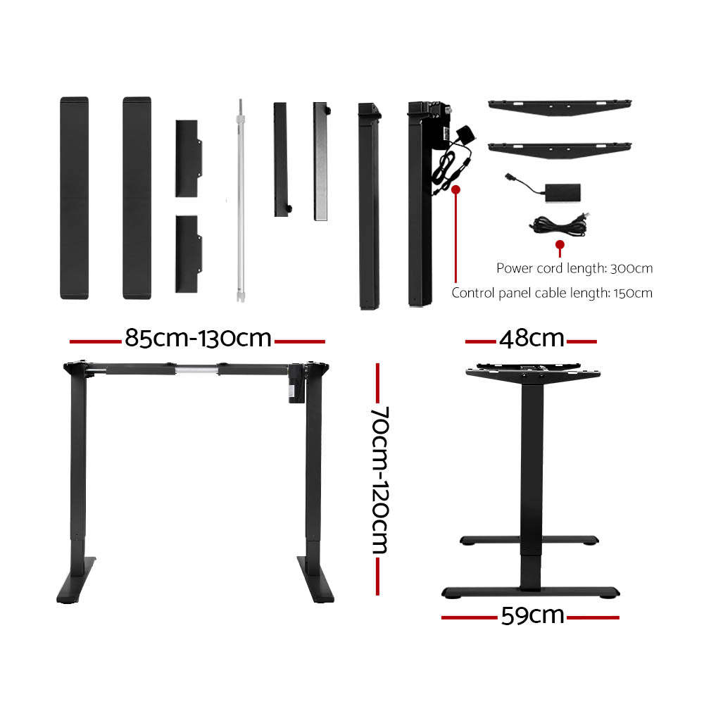 Veron Electric Sit Stand Desk – Brown – 140 cm