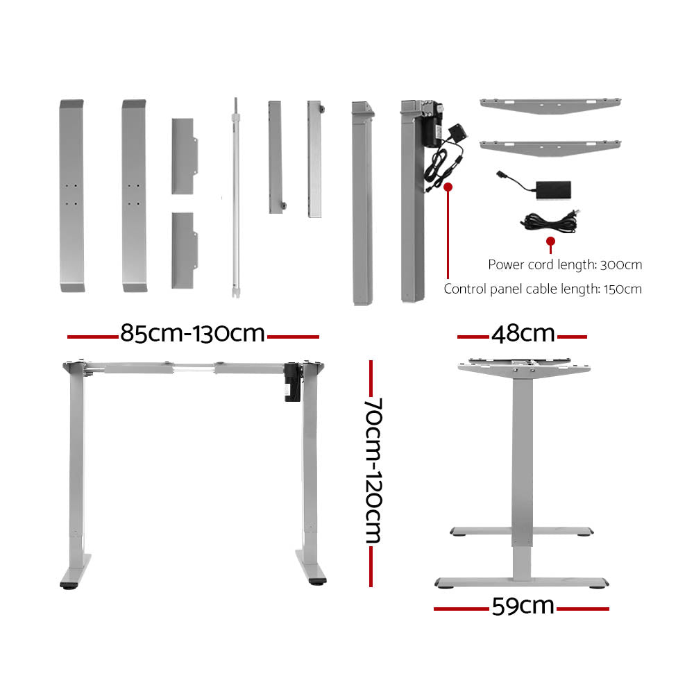 Marston Electric Sit Stand Desk – White – 120 cm