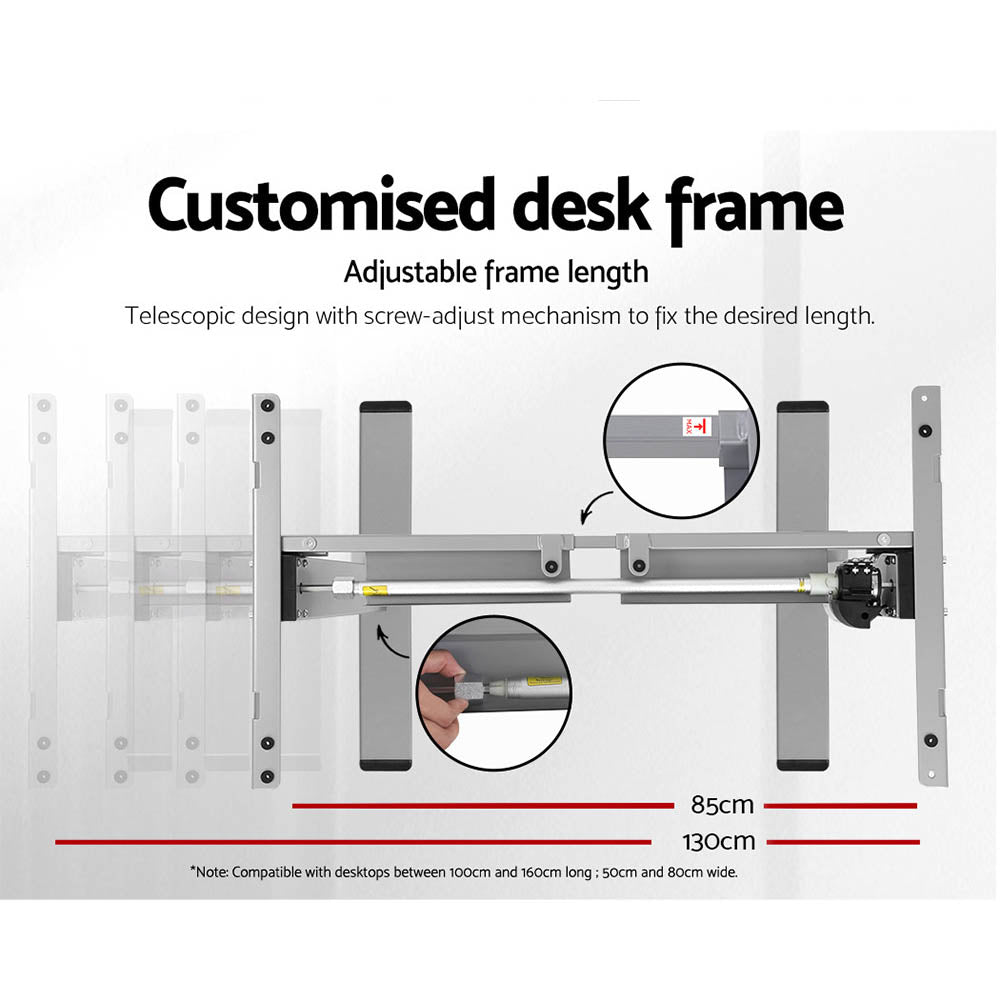 Marston Electric Sit Stand Desk – White – 120 cm