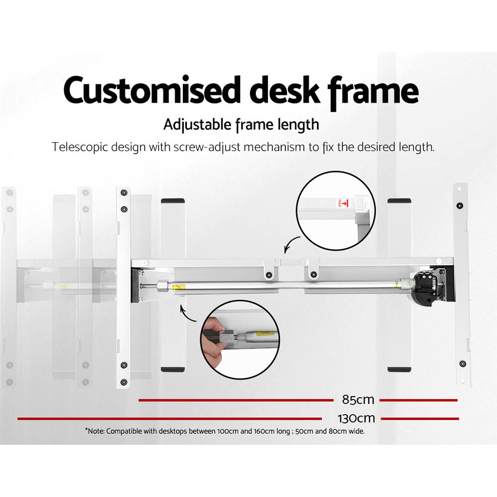 Precision Electric Standing Desk – Walnut – 140 cm