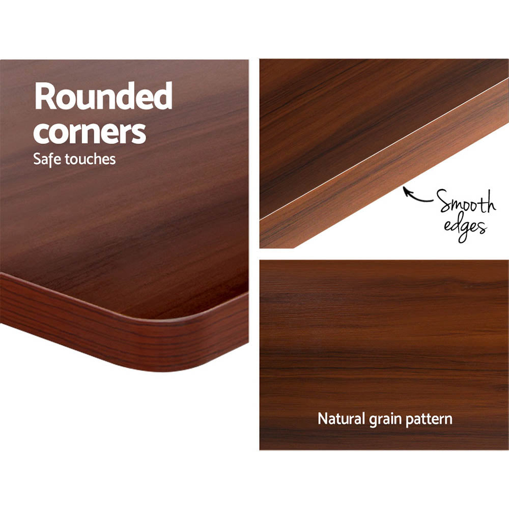 Precision Electric Standing Desk – Walnut – 140 cm
